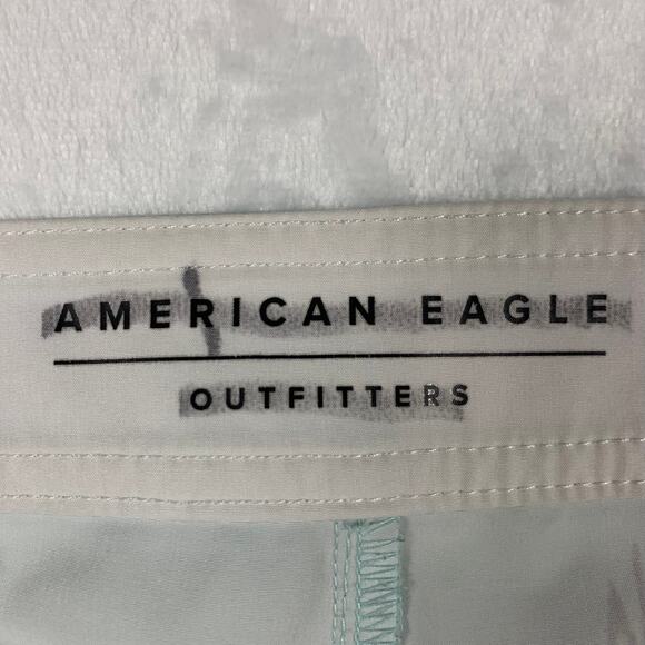 American Eagle Outfitters Swim Trunks Men's XL Board Shorts Blue Green Palms - Picture 2 of 14